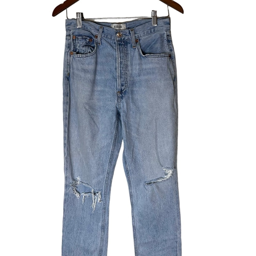 Agolde Riley High Rise Straight Leg Jeans- Size 26 - Picture 6 of 14